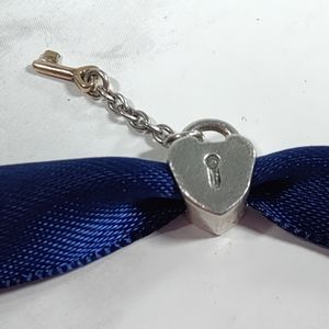 Pandora Key to My Heart Lock and Key Charm Sterling Silver 14k Gold